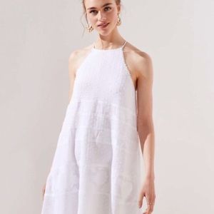 LOFT new with tags lace striped halter swing dress